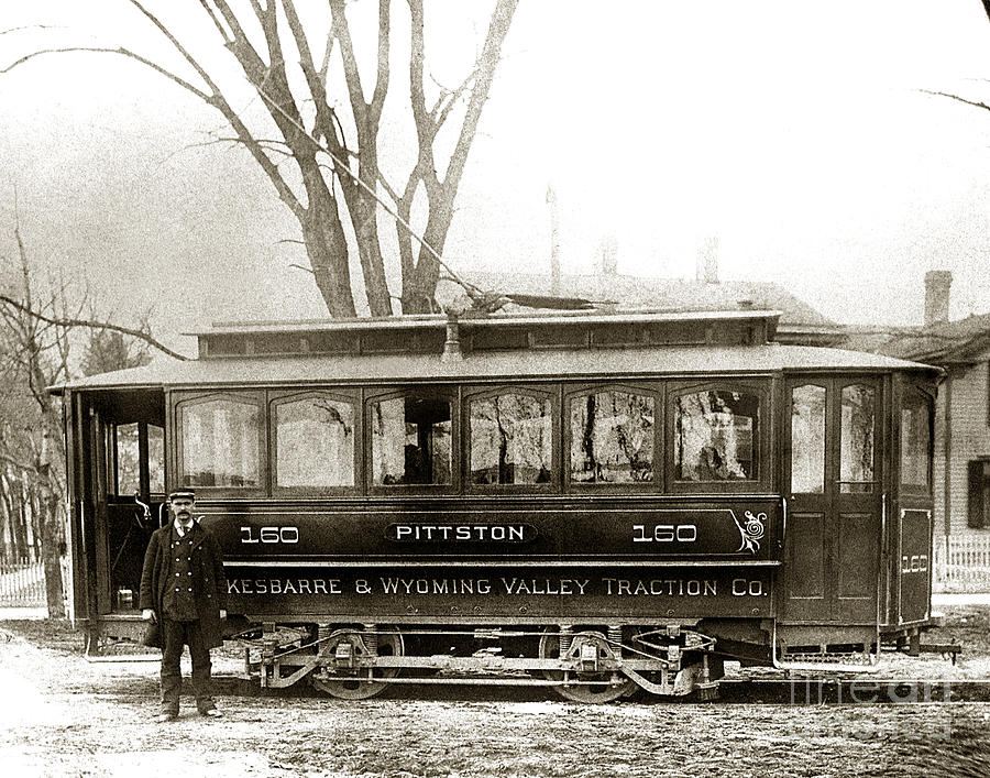 Pittston PA Trolley late 1800s Photograph by Arthur Miller