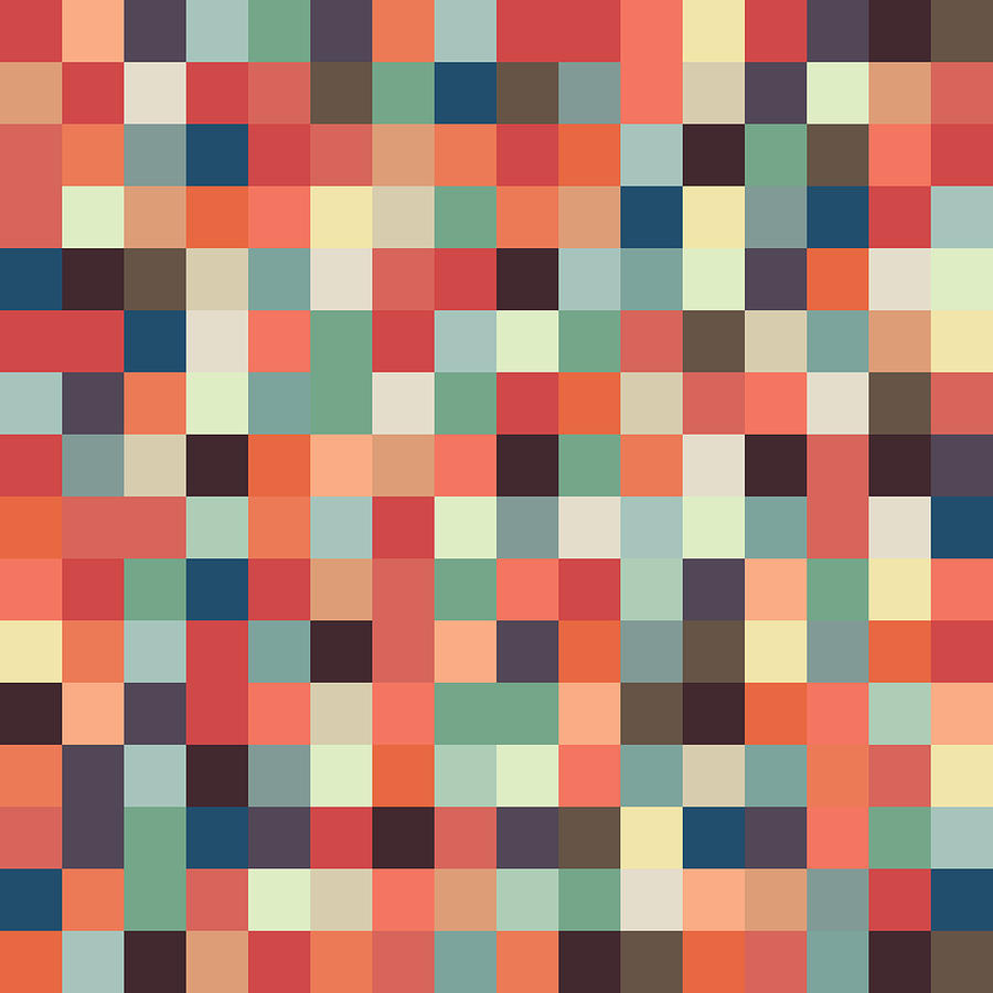Pixel Art Pattern Digital Art by Mike Taylor