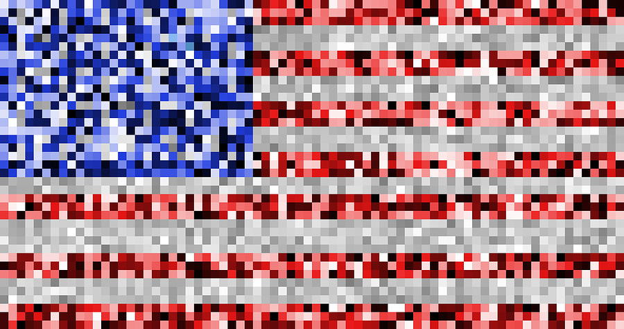 Pixel Flag Digital Art