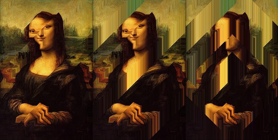 Pixel sorted Mona Lisa Digital Art by Emiliano Bossi - Fine Art America
