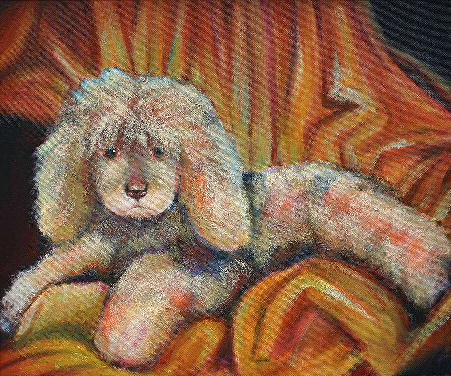 Pixel The Poodle Painting by Carol Jo Smidt