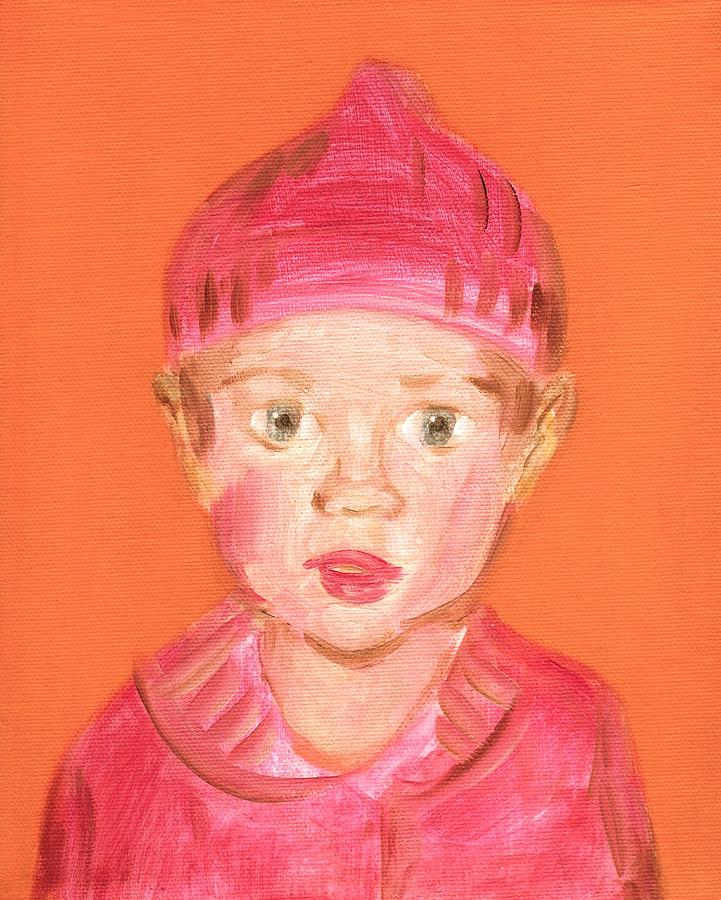 Pixi in Pink Painting by Kazumi Whitemoon