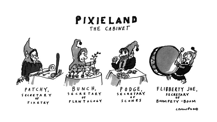 Pixieland
The Cabinet Drawing by Michael Crawford