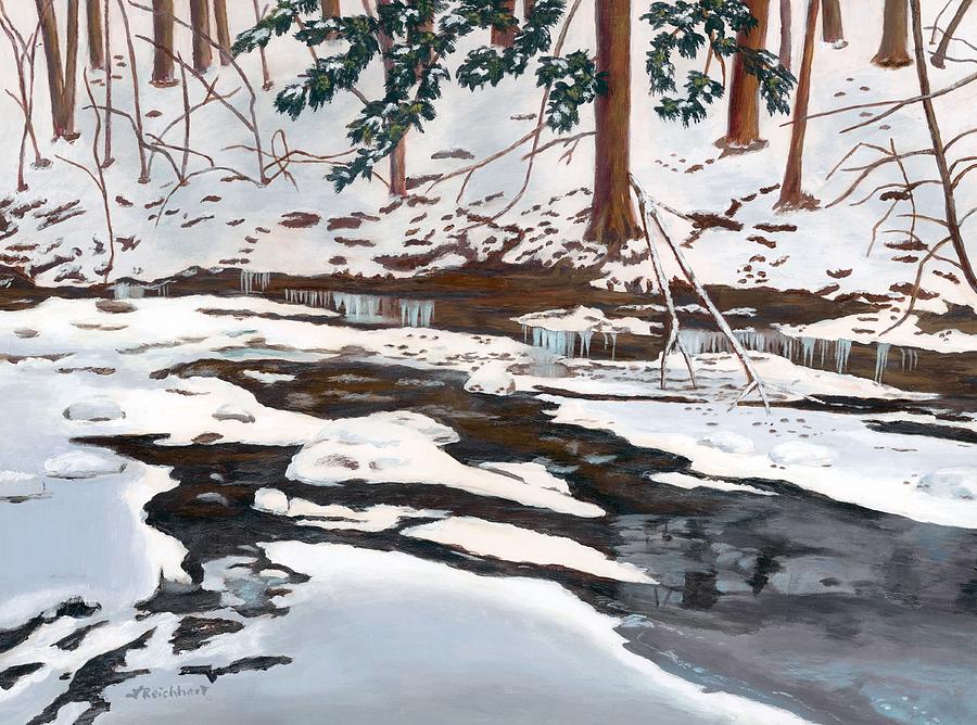 Pixley in Winter Painting by Lynne Reichhart Pixley in Winter Painting by Lynne Reichhart