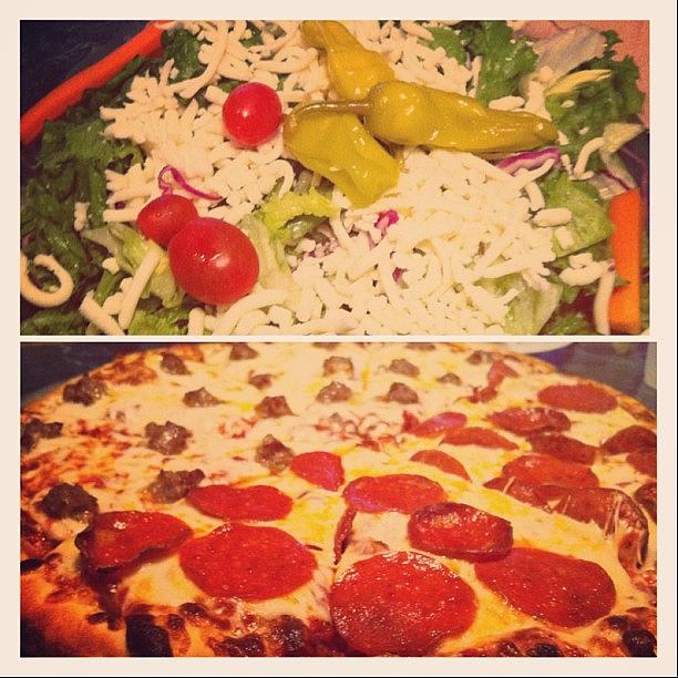 Munchin Photograph - Pizza And On That Healthy Salad Mode by Justin Wright