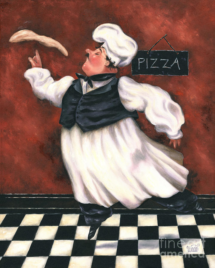 Pizza Chef Painting by Vickie Wade