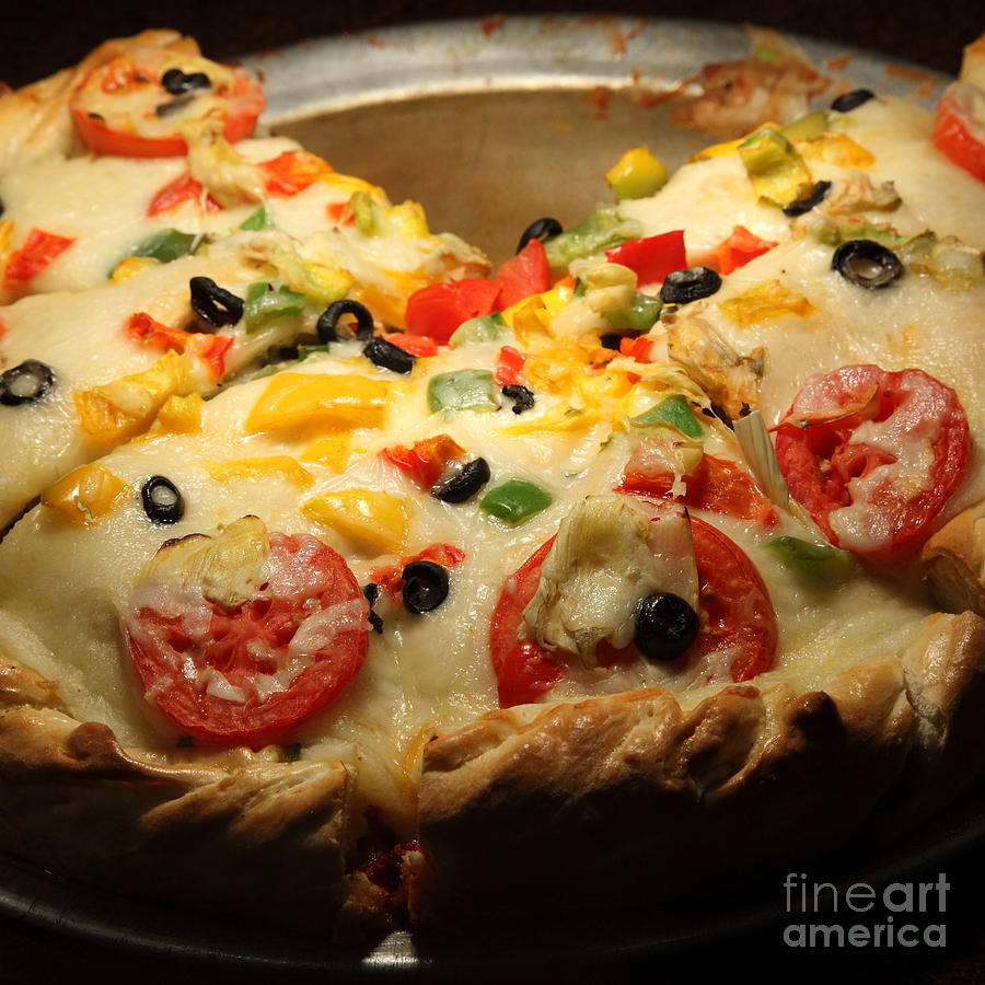 Pizza Pie - 5D20700 - square Photograph by Wingsdomain Art and Photography