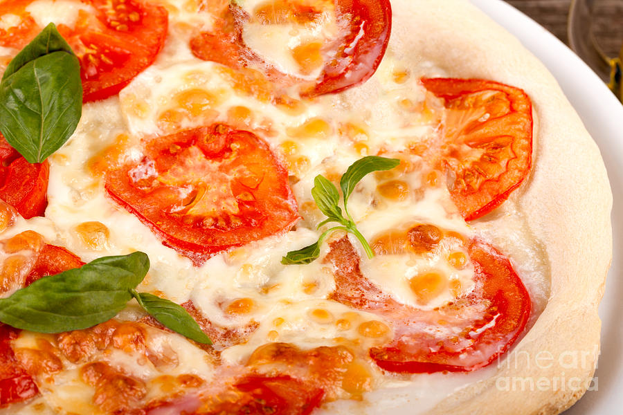 Tomato Photograph - Pizza Tomatoes Mozzarella by Corina Daniela Obertas
