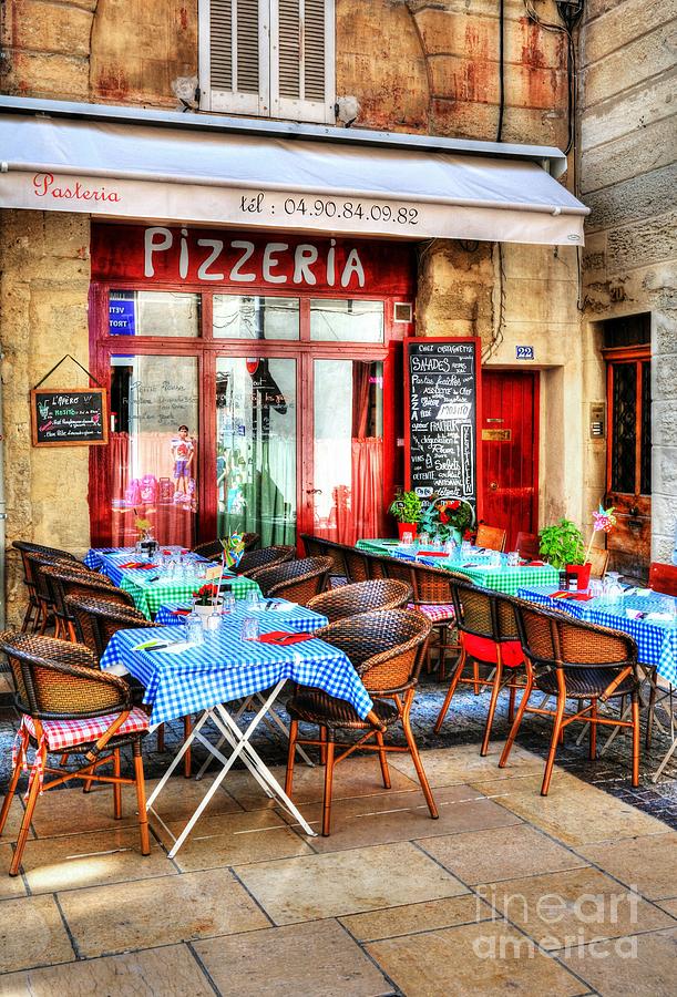 Sign Photograph - Pizzeria In Avignon by Mel Steinhauer