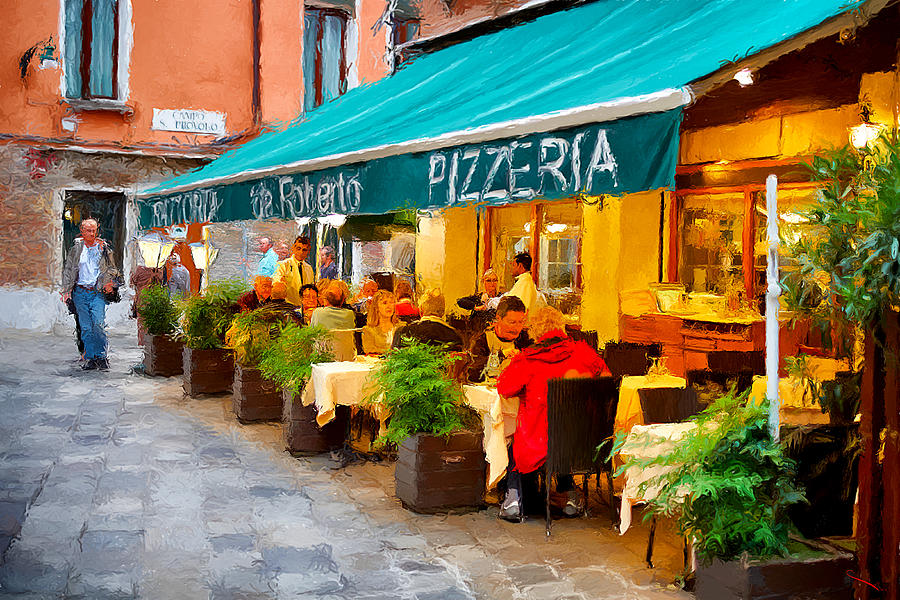 Pizzeria in Venice Photograph by SM Shahrokni