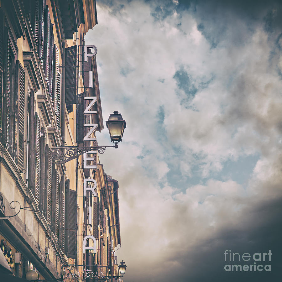 Architecture Photograph - Pizzeria sign in Italy by Sophie McAulay