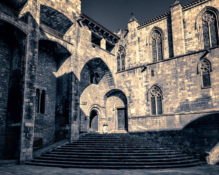 Romanesque Photograph - Placa del Rei by Joan Carroll