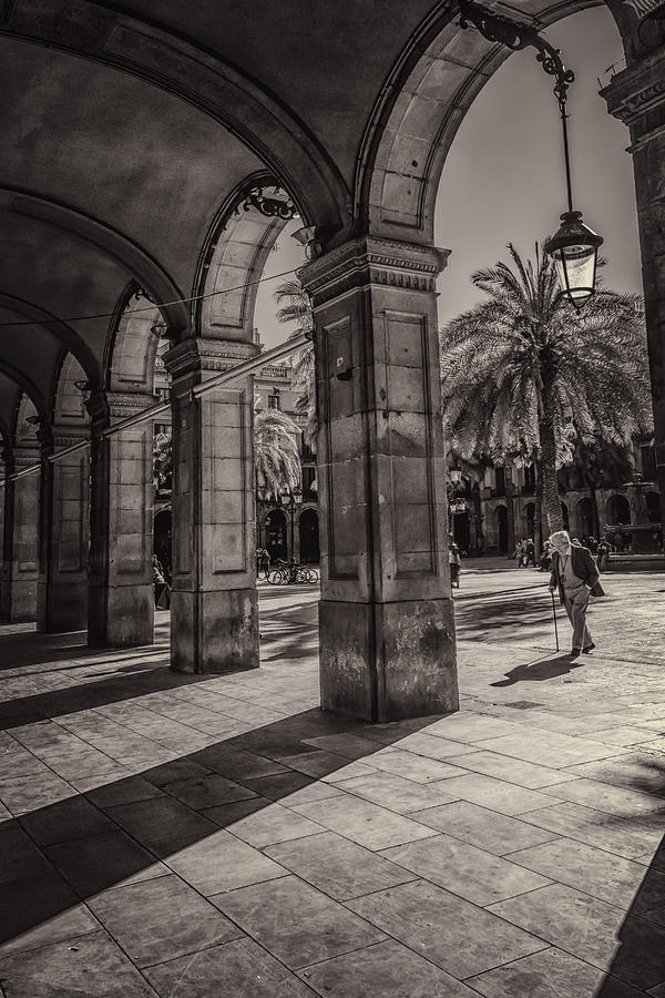 Placa Reial Shadows Photograph by Joan Carroll