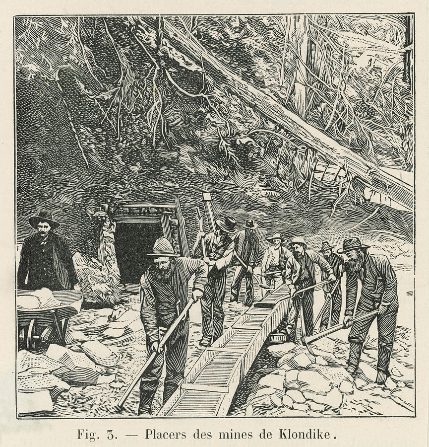 Placer Mining Date 1904 Drawing by Mary Evans Picture Library Fine