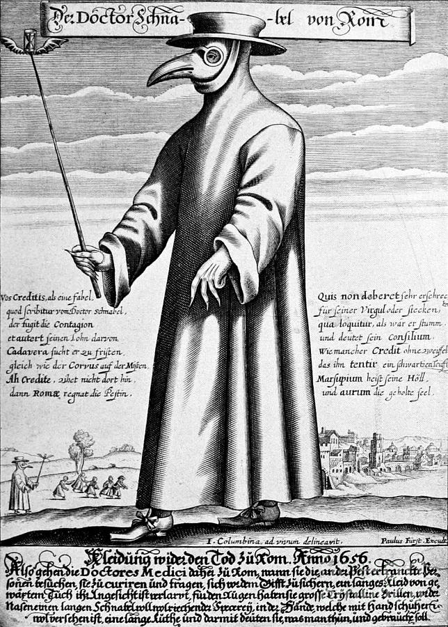 Clothing Photograph - Plague Doctor, 17th Century by Science Source