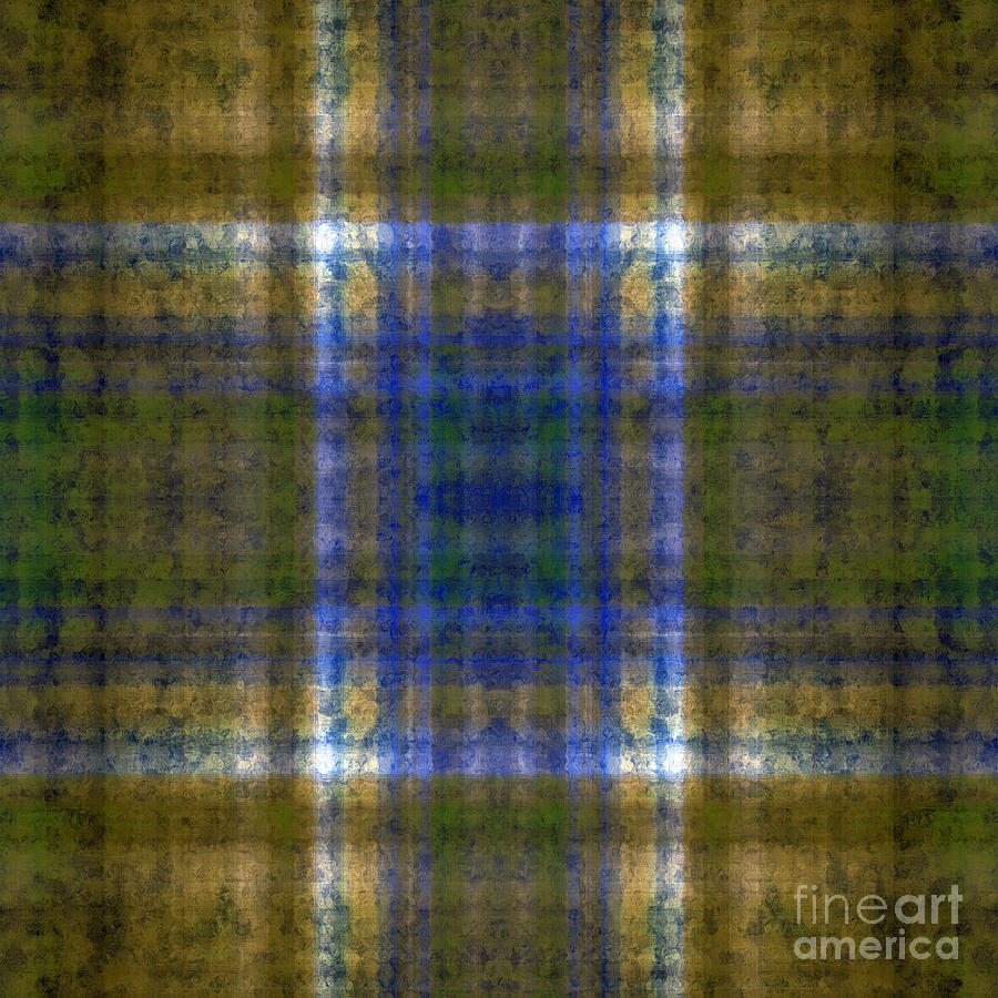 Plaid In Green 4 Square Digital Art by Andee Design