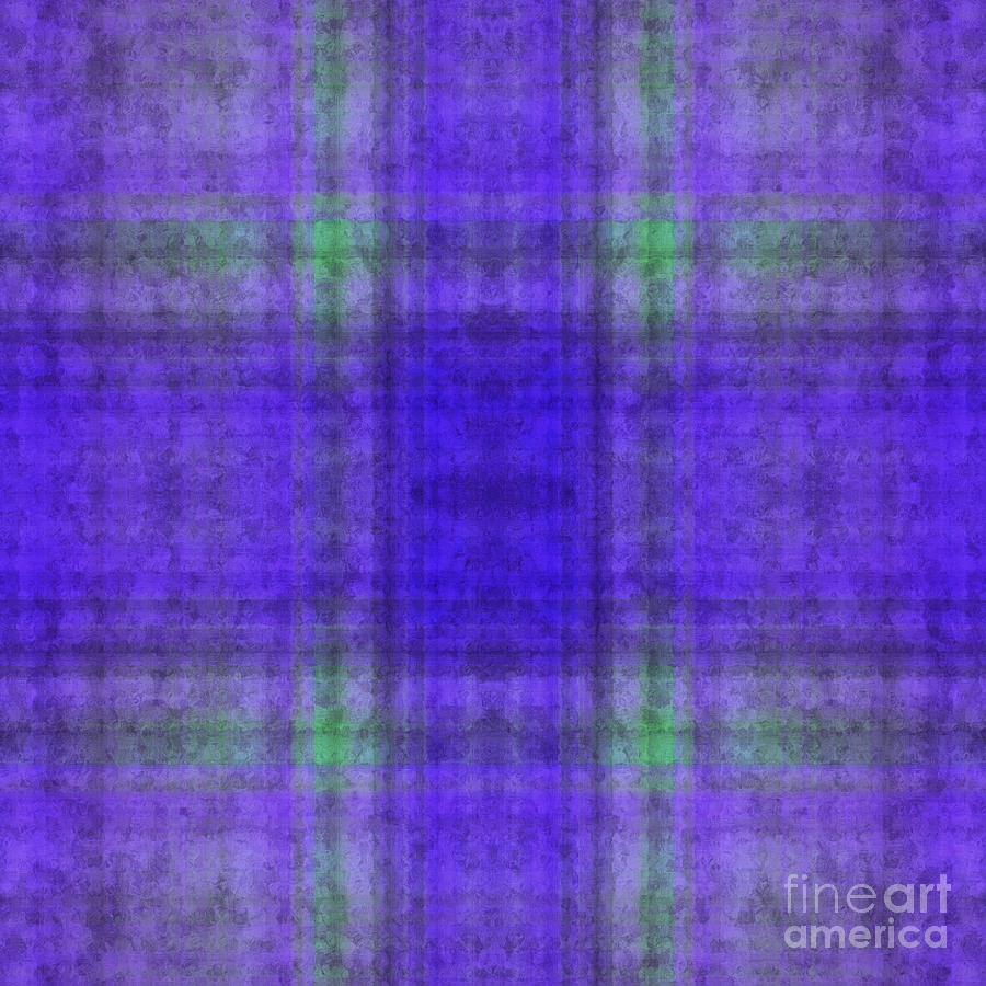 Plaid In Purple 2 Square Digital Art by Andee Design