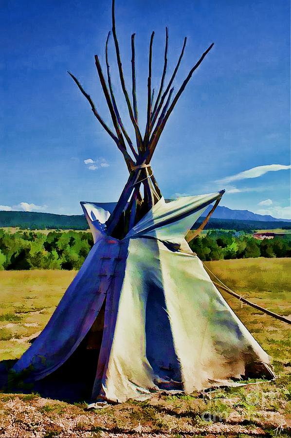 Plains Tribes Teepee Digital Art