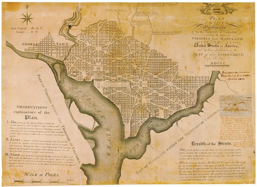 Plan For Washington D.c. Photograph by Science Photo Library