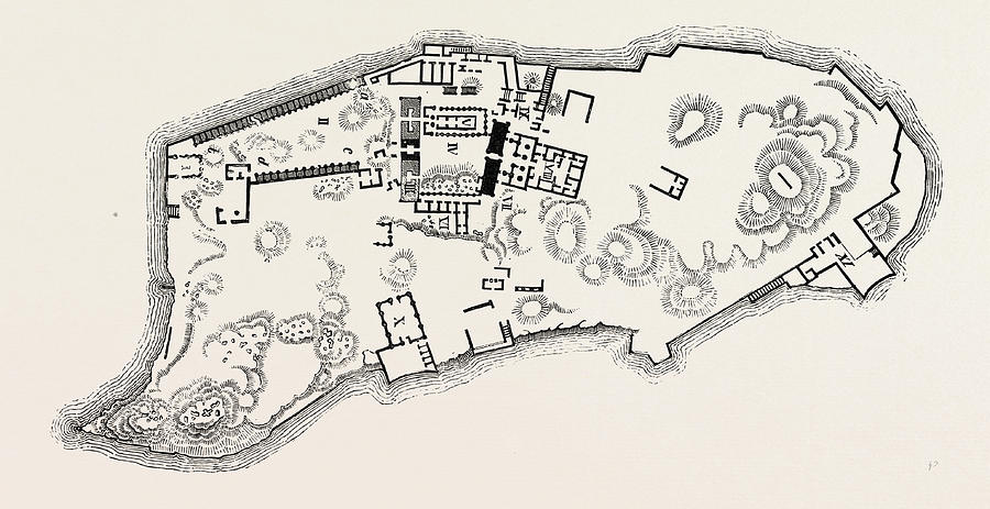 Plan Of The Island Of Philae Photograph By Litz Collection Fine Art   Plan Of The Island Of Philae Litz Collection 