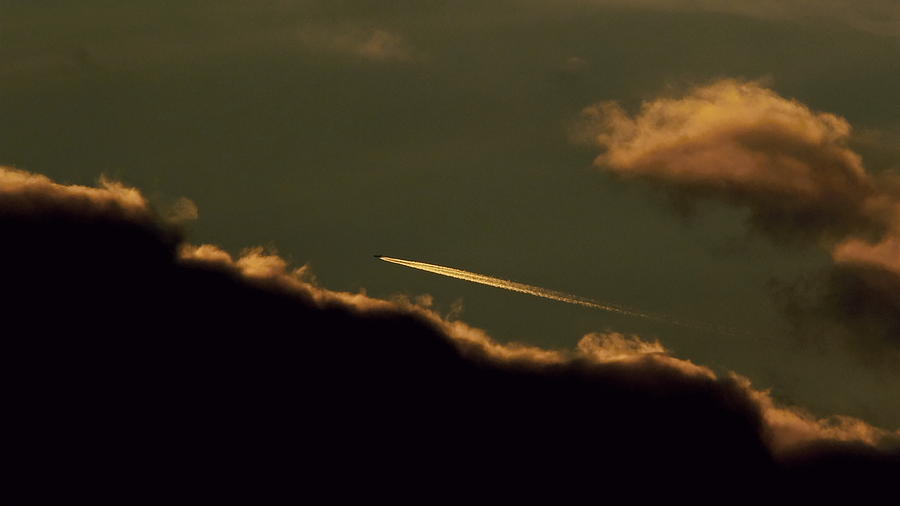 Clouds Photograph - Plane by Pavel Jankasek