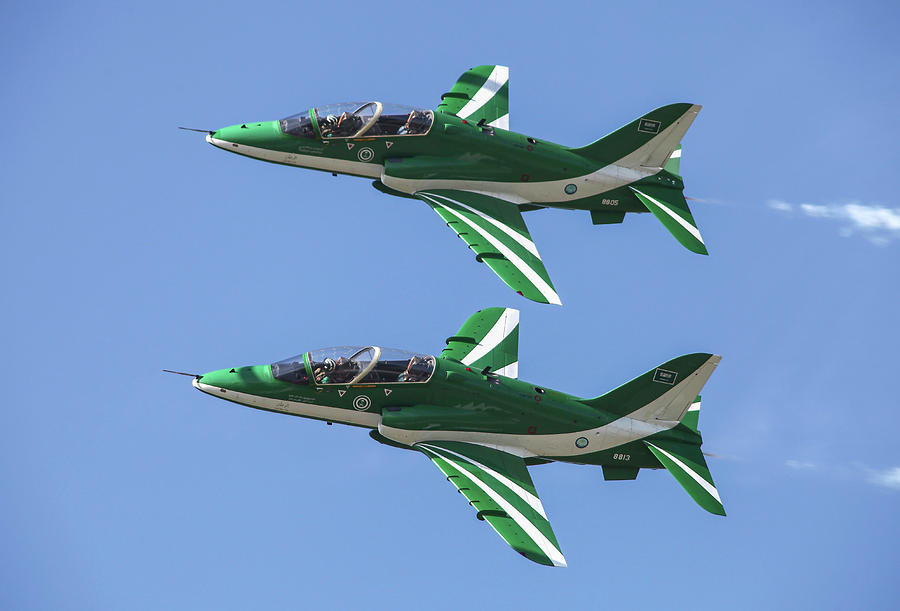 Planes Of The Saudi Hawks Aerobatic Photograph by Timm Ziegenthaler