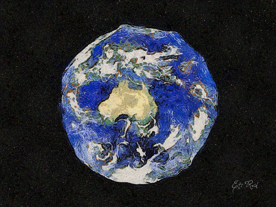 Planet Earth-Australia-abstract  Painting by Eti Reid