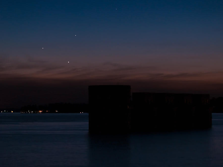 Planetary Conjunction of Mercury Venus and Jupiter Photograph by Charles Hite