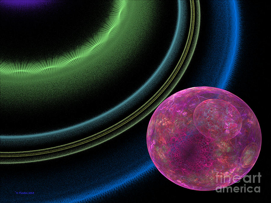Planetary Revolution Fractal Abstract Digital Art by Dee Flouton