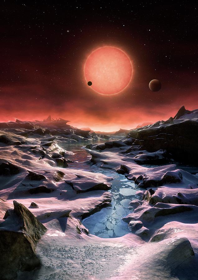 Planetary Surface In Trappist-1 System Photograph by European Southern Observatory/science Photo Library