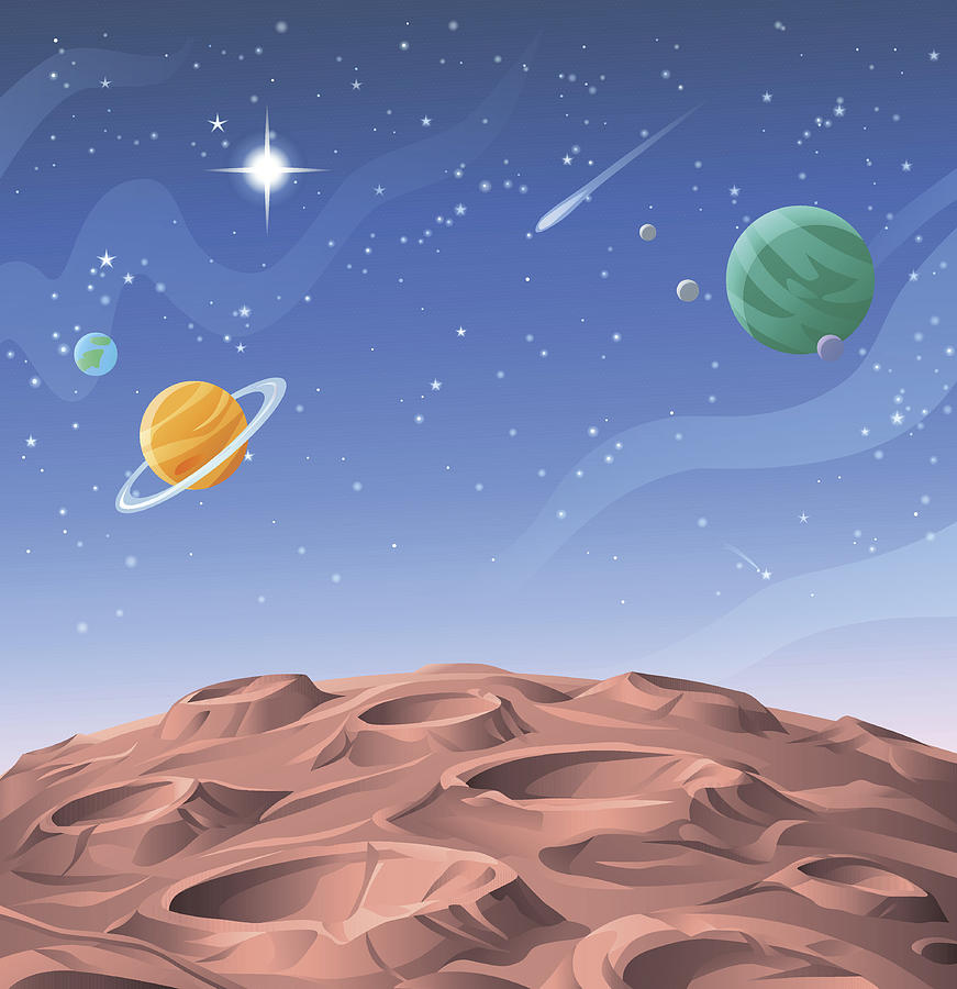 Planetary Surface Drawing by Kbeis