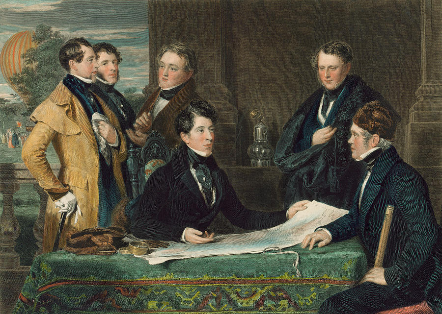 Planning The 1836 Balloon Expedition Photograph by Library Of Congress/science Photo Library