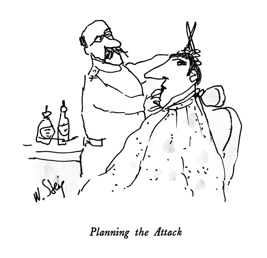 Planning The Attack Drawing by William Steig