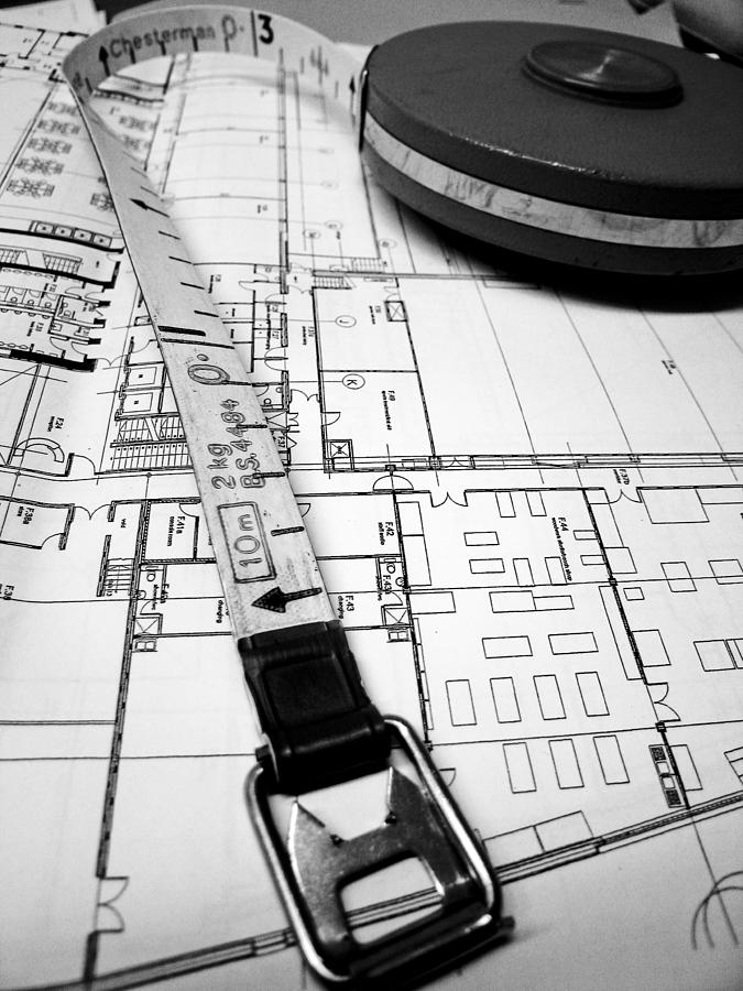 B&w Photograph - Plans by Alan Oliver