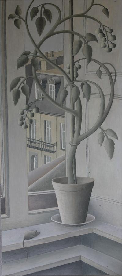 Plant In Window, Oil On Panel Photograph by Ruth Addinall