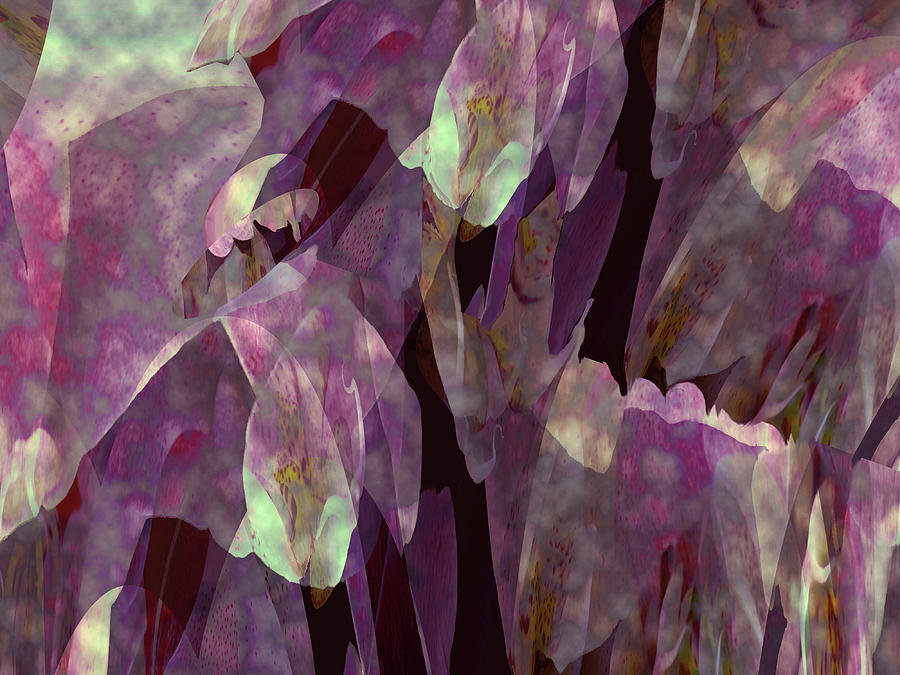 Plantasia in Magenta and Lime Digital Art by Lynda Lehmann