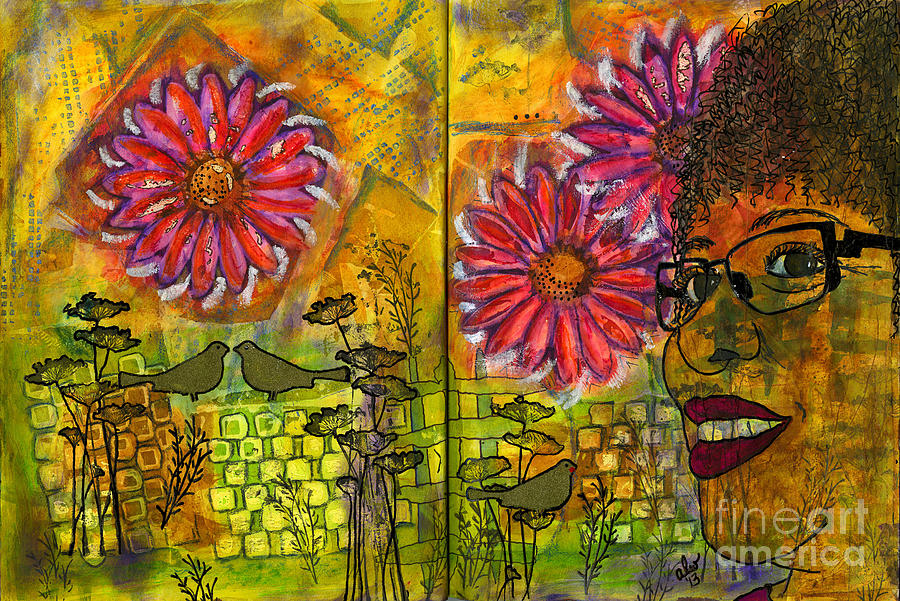 Planted Flowers in My Garden this Year Mixed Media by Angela L Walker