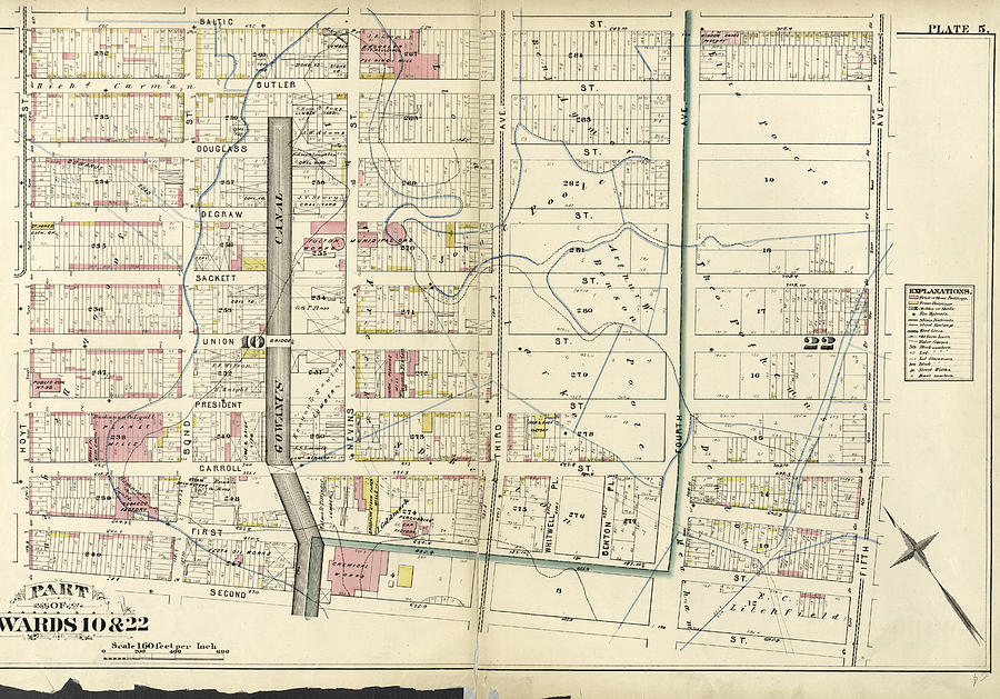 Plate 5 Part Of Wards 10 & 22 Drawing by Litz Collection - Pixels