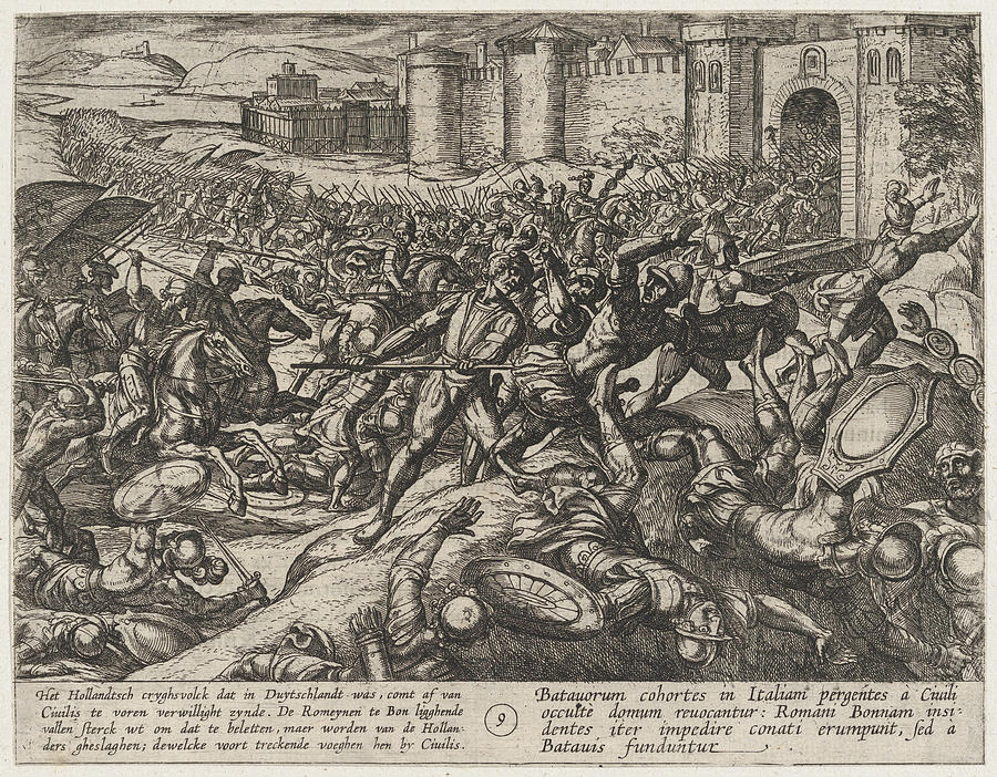 Plate 9 The Romans Defeated Drawing by Antonio Tempesta - Fine Art America