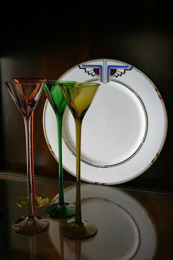 Plate and Glasses Photograph by W Chris Fooshee