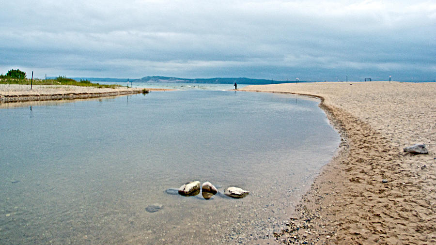 Platte River Outlet into Lake Michigan in Sleeping Bear Dunes National Lakeshore, Michigan Photograph by Ruth Hager