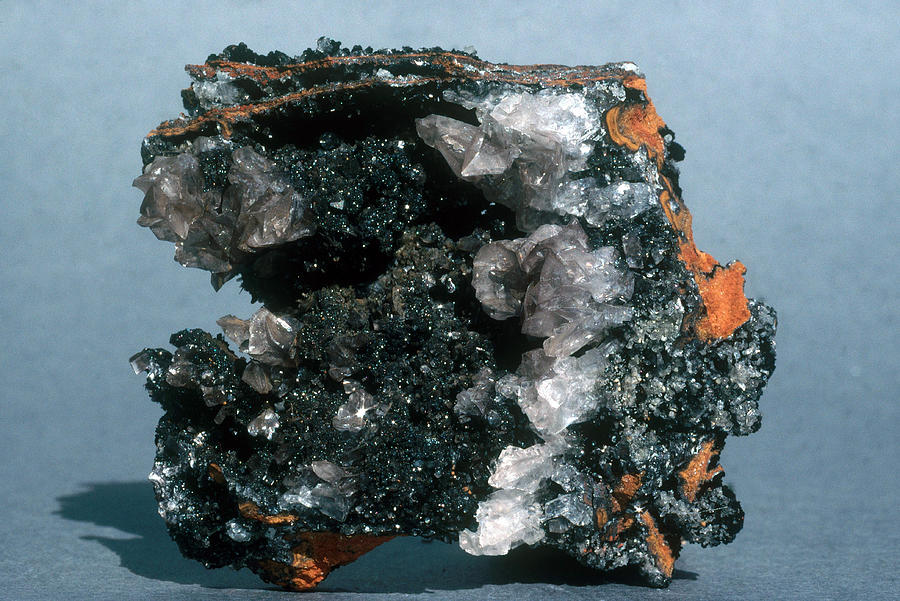 Plattnerite With Calcite Photograph by A.b. Joyce