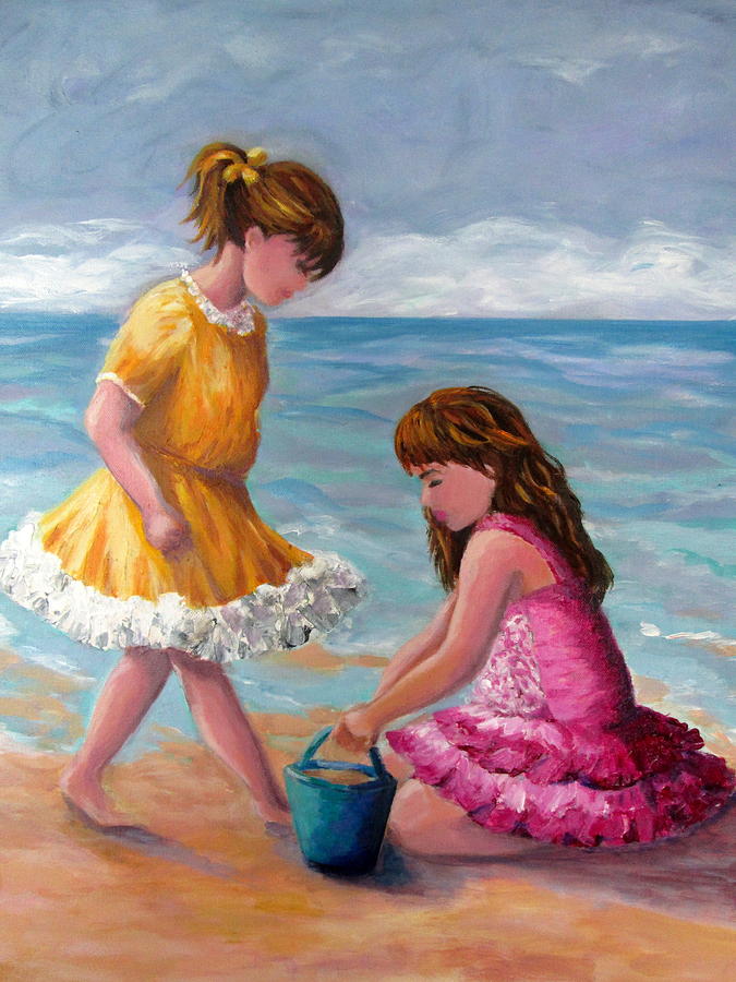 Play Date Painting by Rosie Sherman