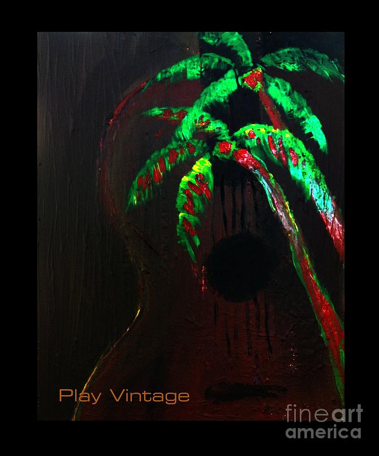 Play Vintage Palms Painting by James and Donna Daugherty