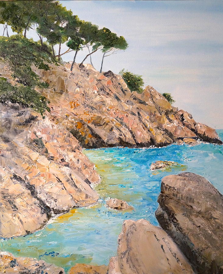 Playa de Aro Painting by Marilyn Zalatan