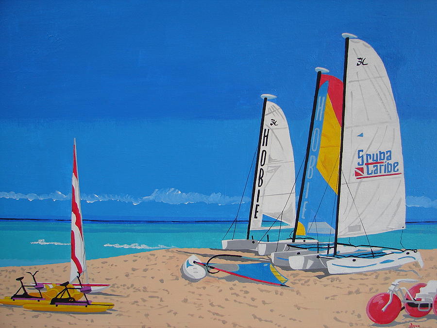 Players Beach Painting by David Ellis