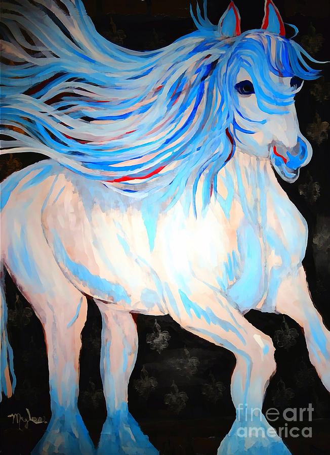 Playful Dream Horse Large 2 Painting by Saundra Myles