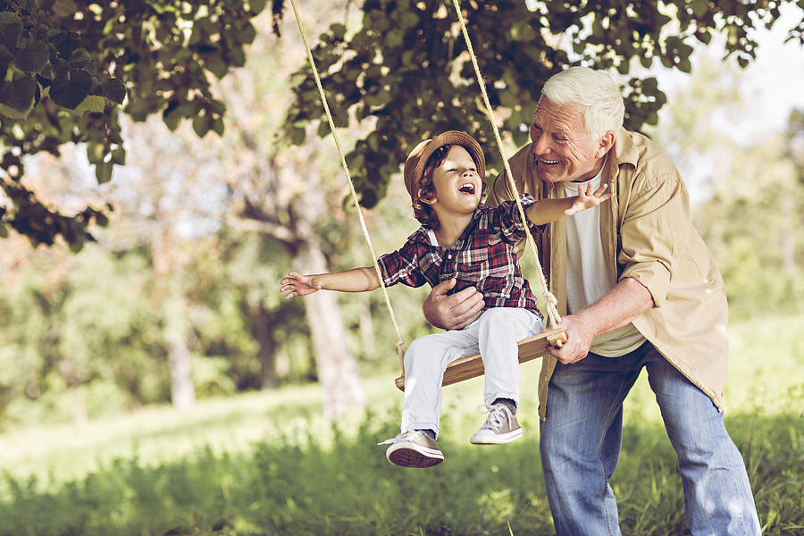 Playful Grandfather Photograph by Geber86 Playful Grandfather Photograph by Geber86