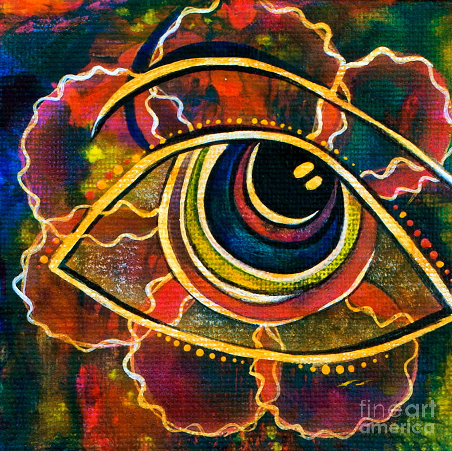 Playful Spirit Eye Painting by Deborha Kerr
