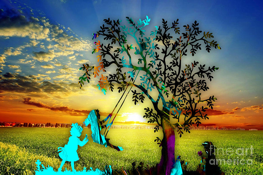 Sunset Mixed Media - Playful Sunset by Marvin Blaine
